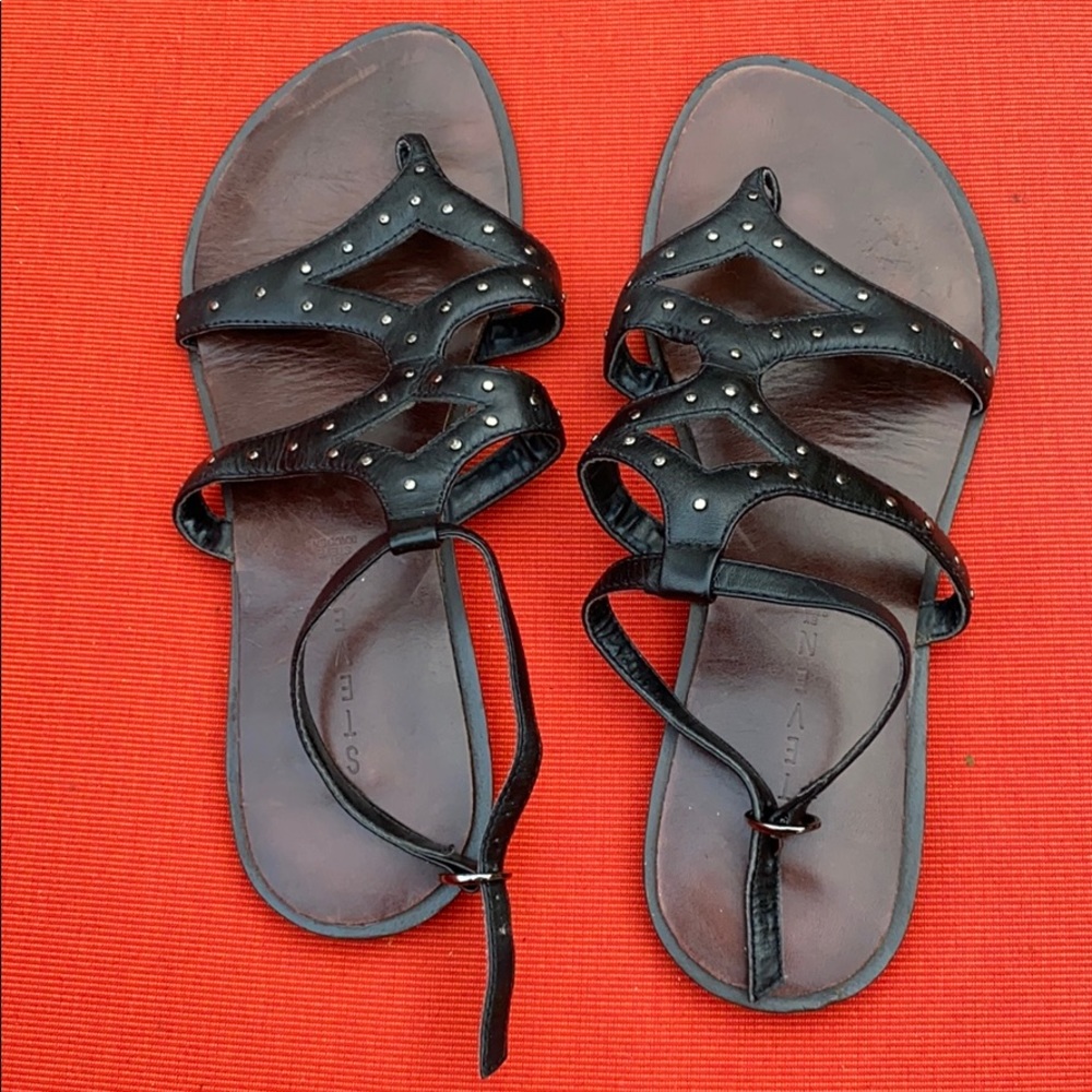Steven Madden Black Studded Sandals